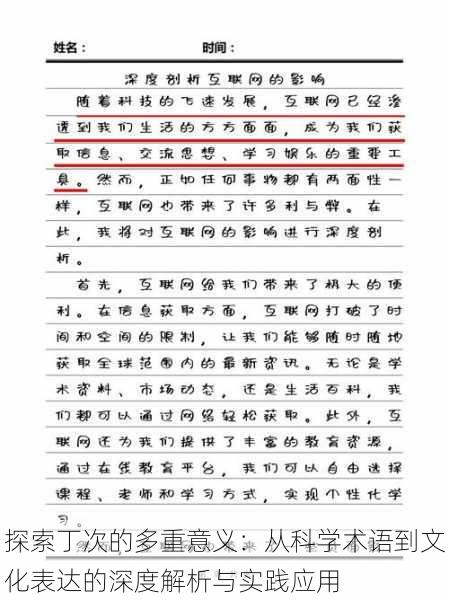 探索丁次的多重意义：从科学术语到文化表达的深度解析与实践应用