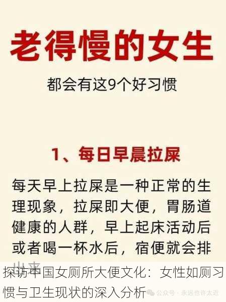 探访中国女厕所大便文化：女性如厕习惯与卫生现状的深入分析