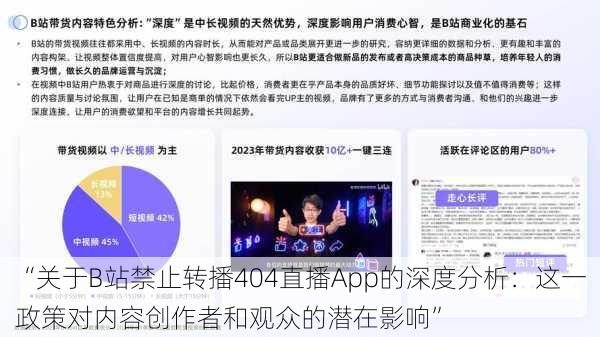 “关于B站禁止转播404直播App的深度分析：这一政策对内容创作者和观众的潜在影响”