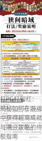 打PG打到红：揭秘如何在游戏中获得超高成就与满分攻略的终极指南