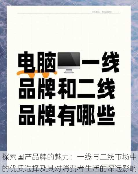 探索国产品牌的魅力：一线与二线市场中的优质选择及其对消费者生活的深远影响