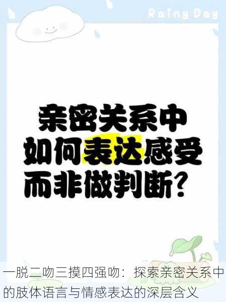 一脱二吻三摸四强吻：探索亲密关系中的肢体语言与情感表达的深层含义