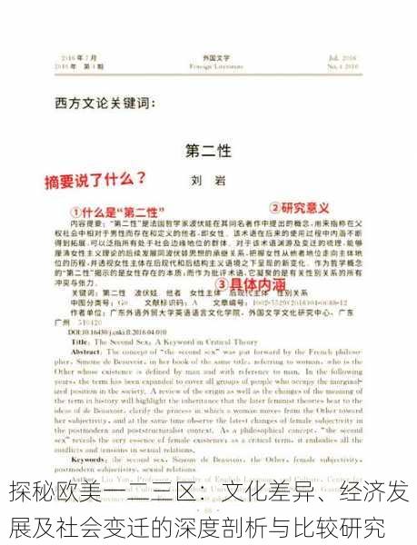 探秘欧美一二三区：文化差异、经济发展及社会变迁的深度剖析与比较研究