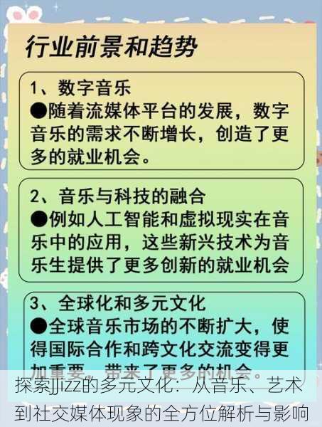 探索JJizz的多元文化：从音乐、艺术到社交媒体现象的全方位解析与影响