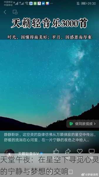 天堂午夜：在星空下寻觅心灵的宁静与梦想的交响