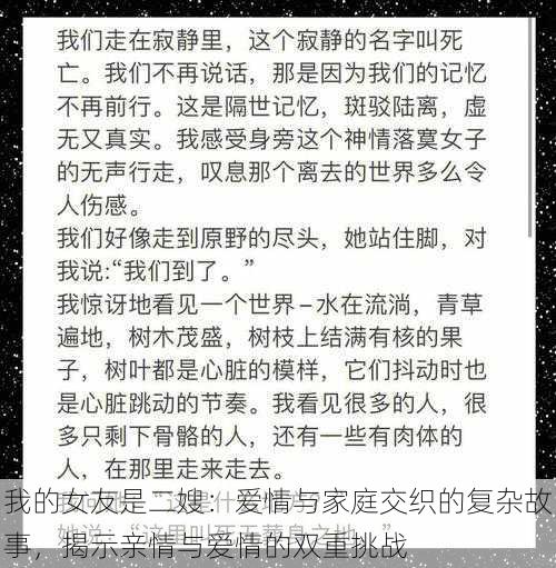 我的女友是二嫂：爱情与家庭交织的复杂故事，揭示亲情与爱情的双重挑战