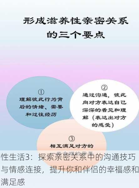 性生活3：探索亲密关系中的沟通技巧与情感连接，提升你和伴侣的幸福感和满足感