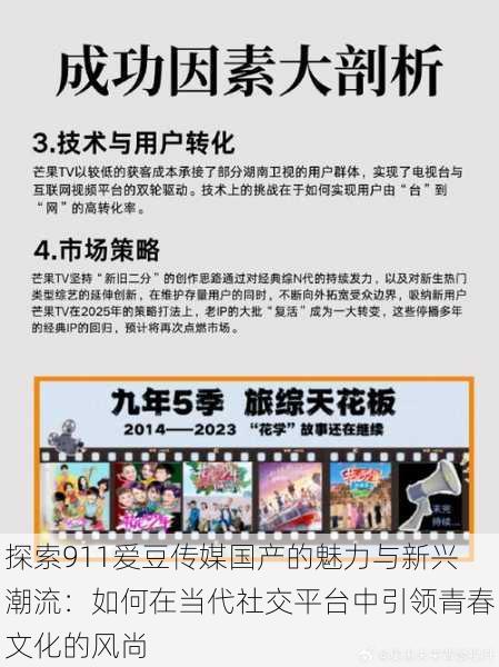 探索911爱豆传媒国产的魅力与新兴潮流：如何在当代社交平台中引领青春文化的风尚