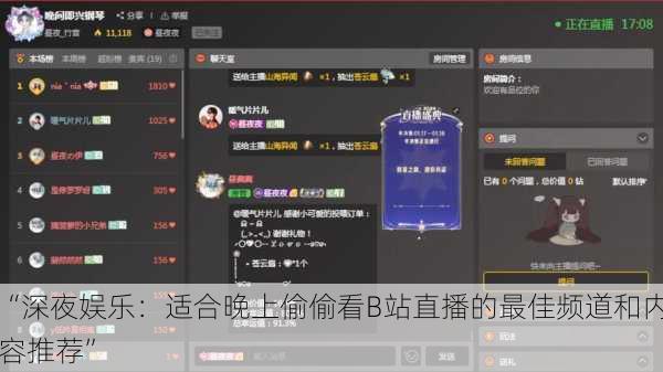 “深夜娱乐：适合晚上偷偷看B站直播的最佳频道和内容推荐”
