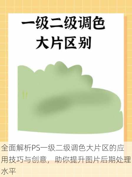 全面解析PS一级二级调色大片区的应用技巧与创意，助你提升图片后期处理水平