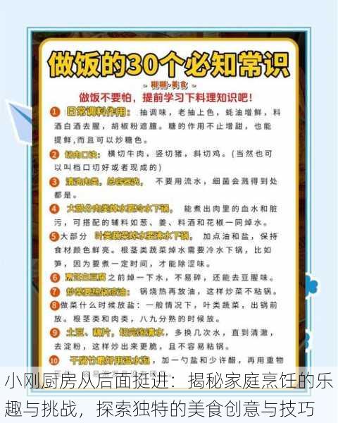 小刚厨房从后面挺进：揭秘家庭烹饪的乐趣与挑战，探索独特的美食创意与技巧