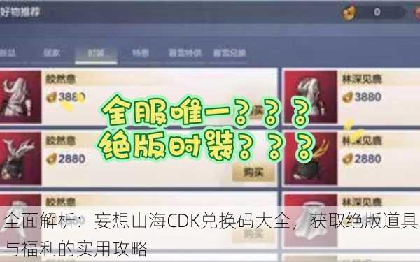 全面解析：妄想山海CDK兑换码大全，获取绝版道具与福利的实用攻略