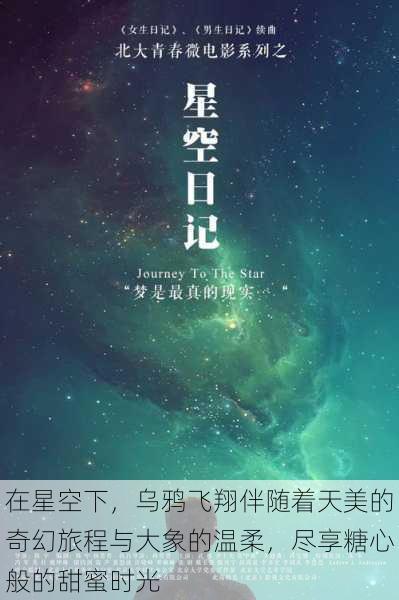 在星空下，乌鸦飞翔伴随着天美的奇幻旅程与大象的温柔，尽享糖心般的甜蜜时光