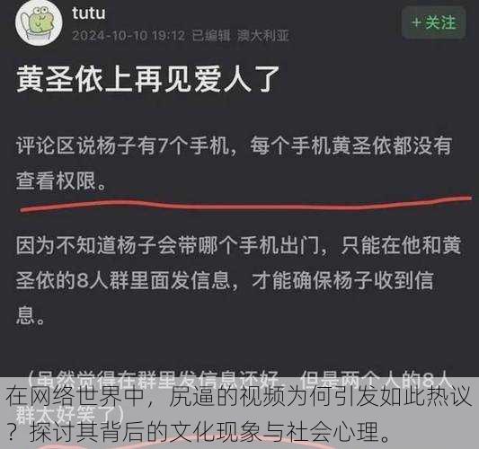 在网络世界中，尻逼的视频为何引发如此热议？探讨其背后的文化现象与社会心理。