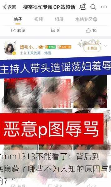 “mm1313不能看了：背后到底隐藏了哪些不为人知的原因与影响？”