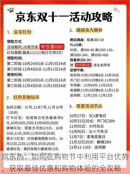 京东热：如何在购物节中利用平台优势，获取最佳优惠和购物体验的全攻略