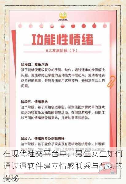 在现代社交平台中，男生女生如何通过逼软件建立情感联系与互动的揭秘