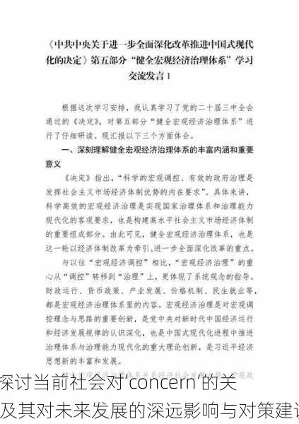 “探讨当前社会对‘concern’的关注及其对未来发展的深远影响与对策建议”