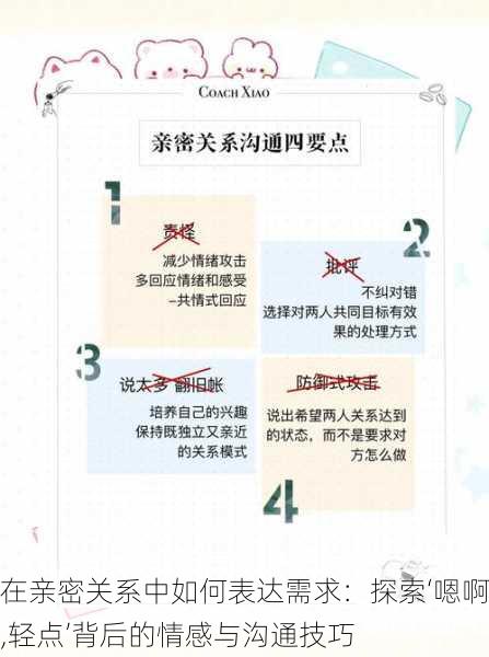 在亲密关系中如何表达需求：探索‘嗯啊,轻点’背后的情感与沟通技巧