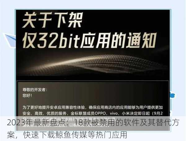 2023年最新盘点：18款被禁用的软件及其替代方案，快速下载鲸鱼传媒等热门应用