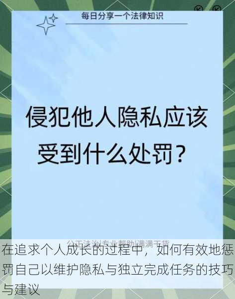 在追求个人成长的过程中，如何有效地惩罚自己以维护隐私与独立完成任务的技巧与建议