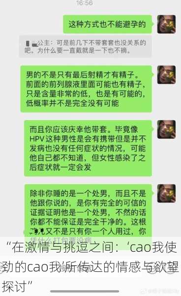 “在激情与挑逗之间：‘cao我使劲的cao我’所传达的情感与欲望探讨”