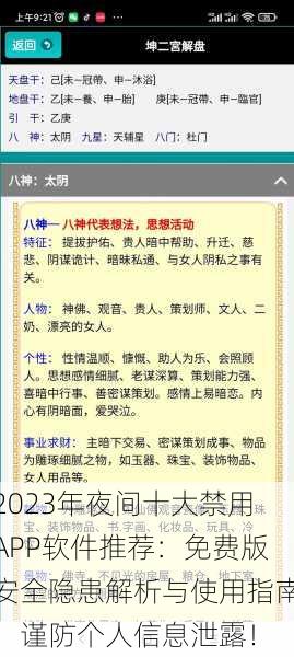 2023年夜间十大禁用APP软件推荐：免费版安全隐患解析与使用指南，谨防个人信息泄露！