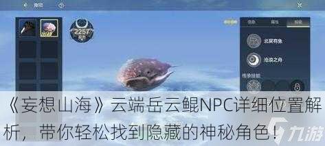 《妄想山海》云端岳云鲲NPC详细位置解析，带你轻松找到隐藏的神秘角色！