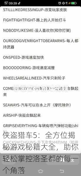 侠盗猎车5：全方位揭秘游戏秘籍大全，助你轻松掌控洛圣都的每一个角落