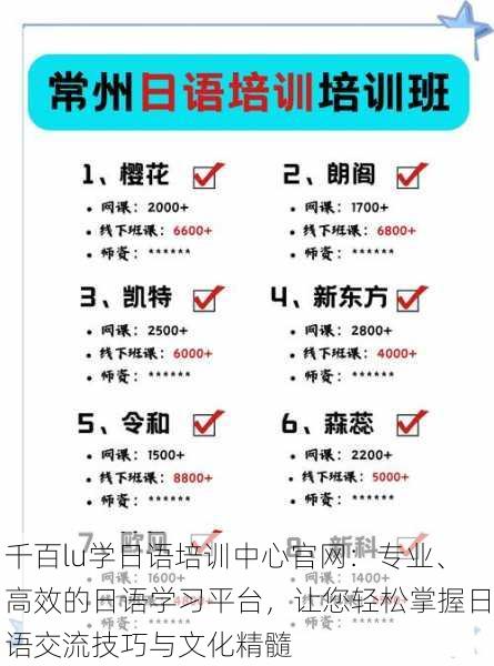 千百lu学日语培训中心官网：专业、高效的日语学习平台，让您轻松掌握日语交流技巧与文化精髓