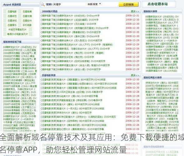 全面解析域名停靠技术及其应用：免费下载便捷的域名停靠APP，助您轻松管理网站流量