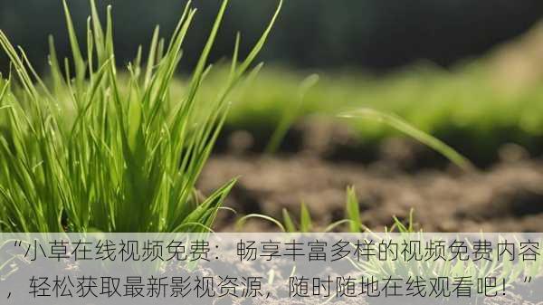 “小草在线视频免费：畅享丰富多样的视频免费内容，轻松获取最新影视资源，随时随地在线观看吧！”