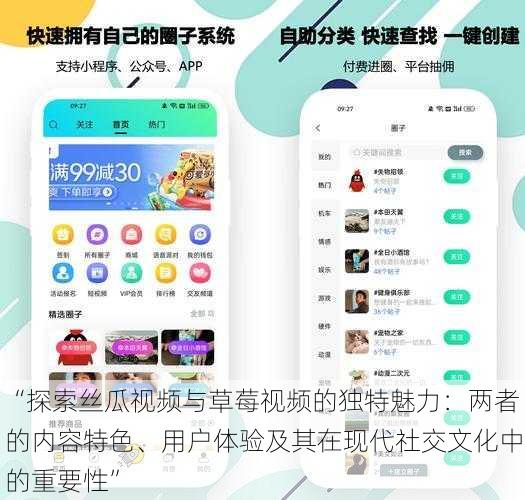 “探索丝瓜视频与草莓视频的独特魅力：两者的内容特色、用户体验及其在现代社交文化中的重要性”