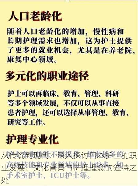 从传统到现代：深入探讨日本护士的职业发展、文化背景与护理理念的独特之处