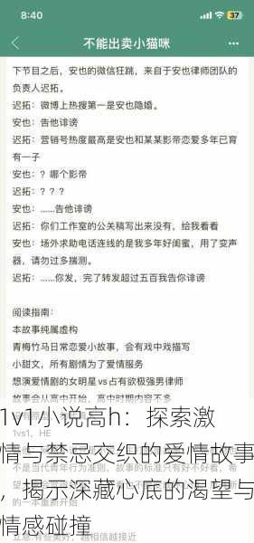 1v1小说高h：探索激情与禁忌交织的爱情故事，揭示深藏心底的渴望与情感碰撞