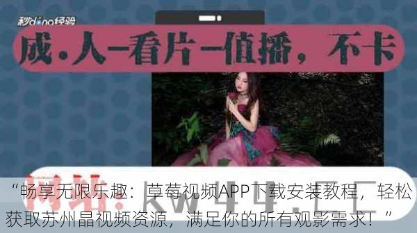 “畅享无限乐趣：草莓视频APP下载安装教程，轻松获取苏州晶视频资源，满足你的所有观影需求！”