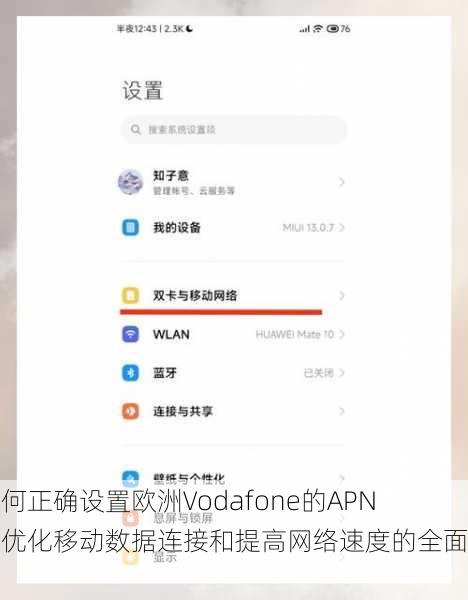 如何正确设置欧洲Vodafone的APN以优化移动数据连接和提高网络速度的全面指南