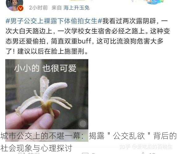 城市公交上的不堪一幕：揭露＂公交乱欲＂背后的社会现象与心理探讨