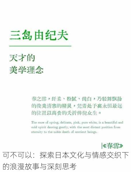 可不可以：探索日本文化与情感交织下的浪漫故事与深刻思考