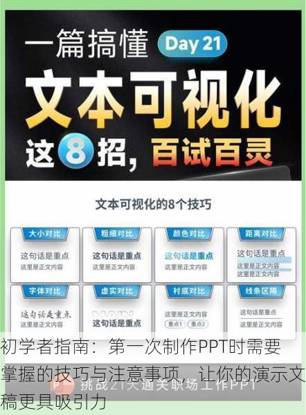 初学者指南：第一次制作PPT时需要掌握的技巧与注意事项，让你的演示文稿更具吸引力