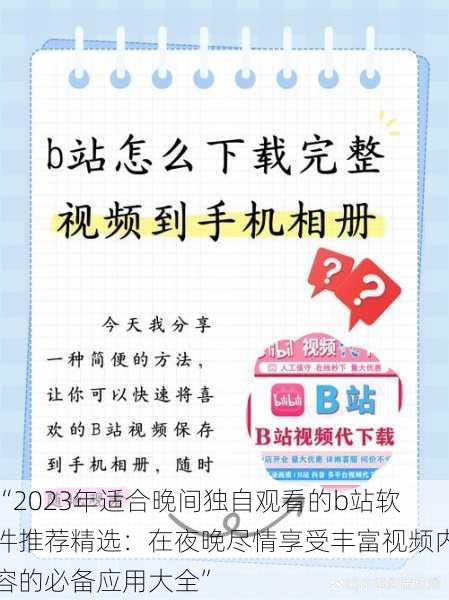 “2023年适合晚间独自观看的b站软件推荐精选：在夜晚尽情享受丰富视频内容的必备应用大全”