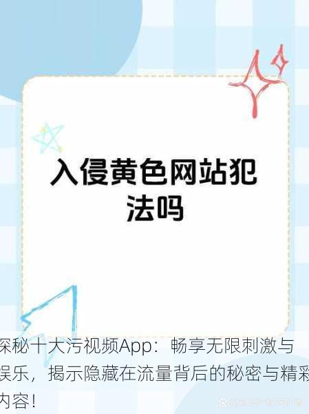 探秘十大污视频App：畅享无限刺激与娱乐，揭示隐藏在流量背后的秘密与精彩内容！